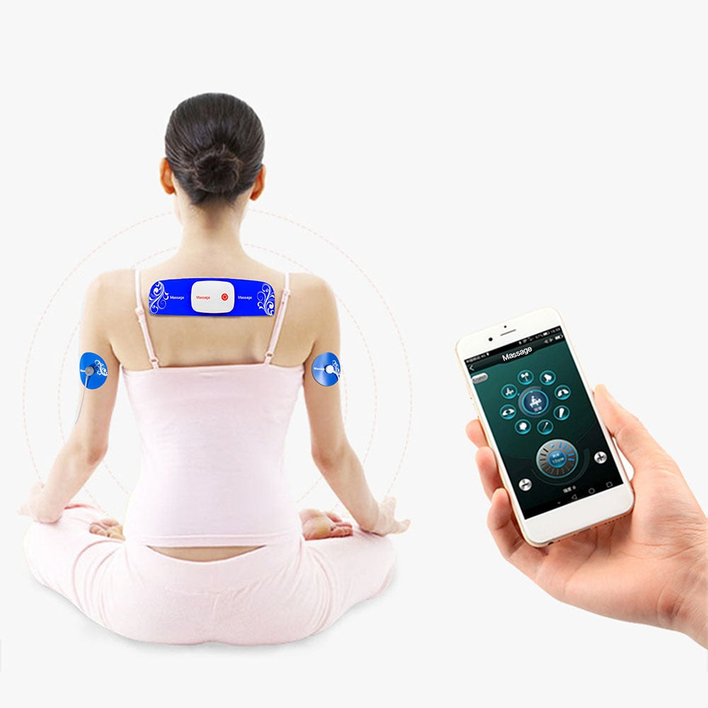 Portable Wireless Intelligent Massager  App Bluetooth Control Pulse Tense Tech 15 Gear Positions 8 Modes whole body Pain Relief