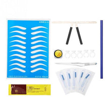 Load image into Gallery viewer, Eyebrow Makeup Ruler Manual Pen Set Eyebrow Positioning Stencil Tattoo Shaping Measure Tattoo Ink Body Painting Tool
