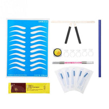 Load image into Gallery viewer, Eyebrow Makeup Ruler Manual Pen Set Eyebrow Positioning Stencil Tattoo Shaping Measure Tattoo Ink Body Painting Tool

