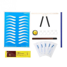 Load image into Gallery viewer, Eyebrow Makeup Ruler Manual Pen Set Eyebrow Positioning Stencil Tattoo Shaping Measure Tattoo Ink Body Painting Tool
