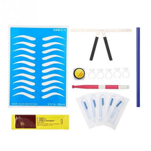 Load image into Gallery viewer, Eyebrow Makeup Ruler Manual Pen Set Eyebrow Positioning Stencil Tattoo Shaping Measure Tattoo Ink Body Painting Tool
