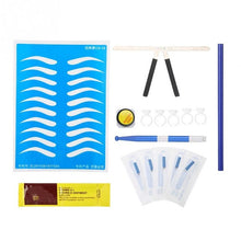 Load image into Gallery viewer, Eyebrow Makeup Ruler Manual Pen Set Eyebrow Positioning Stencil Tattoo Shaping Measure Tattoo Ink Body Painting Tool
