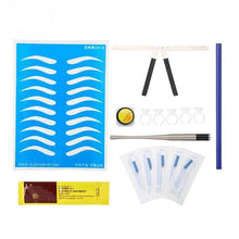 Load image into Gallery viewer, Eyebrow Makeup Ruler Manual Pen Set Eyebrow Positioning Stencil Tattoo Shaping Measure Tattoo Ink Body Painting Tool
