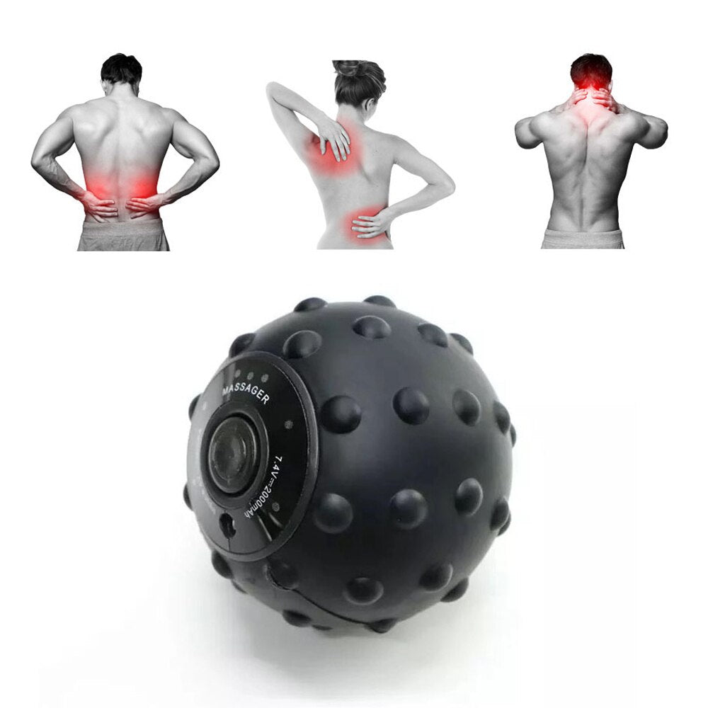 4 Gear Position High Intensity Electric Vibrating Massage Ball Fascia Fitness Balls Sports Training Tools Relief Pain Of Back